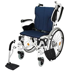 カモイ 自走用車椅子 アルミ製 青と黒 カモイ 自走用車椅子 アルミ製 青と黒